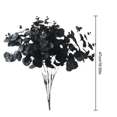 Black Artificial Eucalyptus Leaves