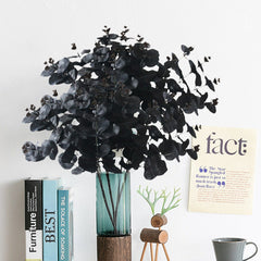 Black Artificial Eucalyptus Leaves